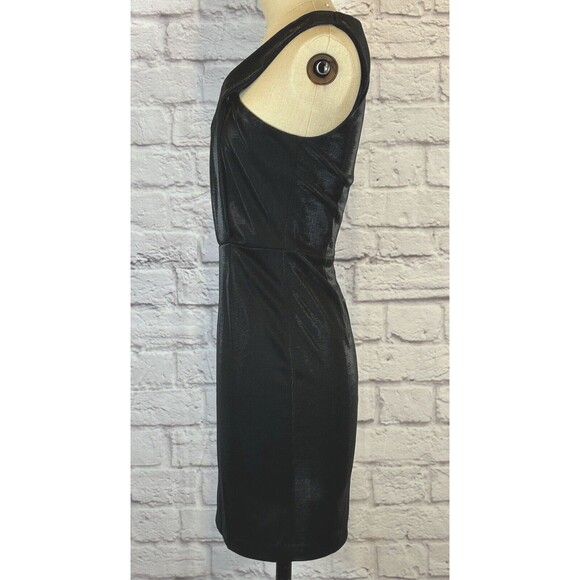 NEW Parker Black BodyCon Cocktail Party Mini Dress Sleeveless Asymmetrical SMALL - Picture 5 of 11
